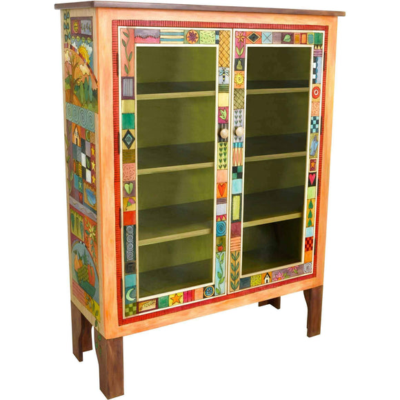 Sticks Bookcase with Glass Doors BCS005 02046 Artistic Artisan Designer Bookcases