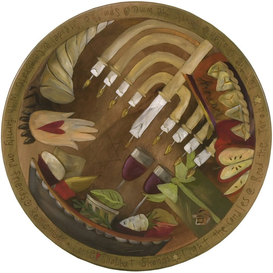 Sticks Judaica Small Lazy Susan LZY001-D11099, Artistic Artisan Designer Judaica