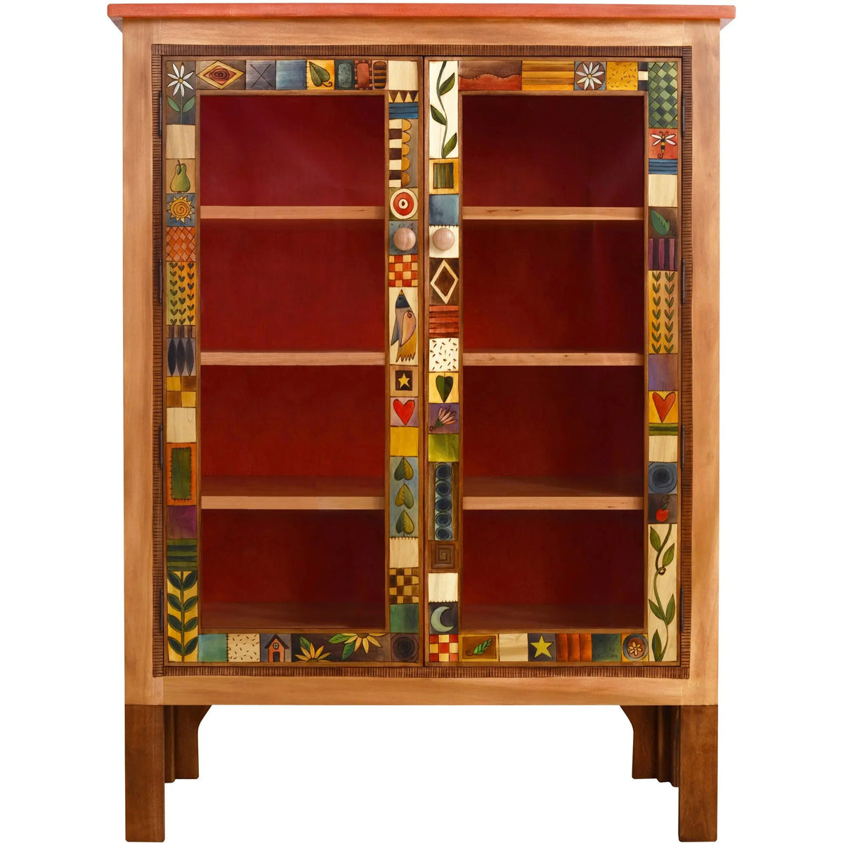 Large Double Door Bookcase by Sticks BCS005-D70951, Artistic Artisan ...