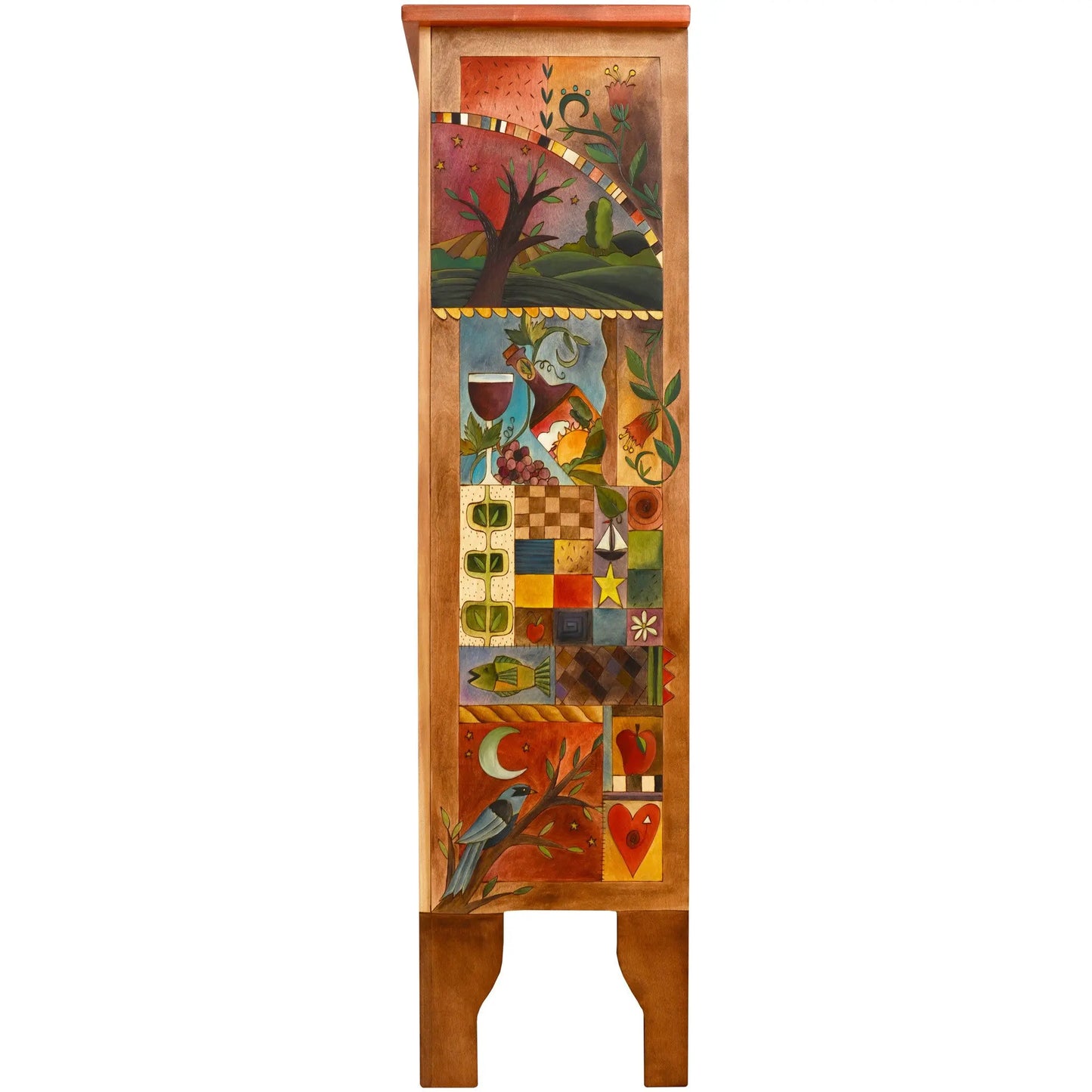 Large Double Door Bookcase by Sticks BCS005-D70951, Artistic Artisan Designer Bookcases