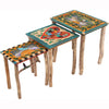 Sticks Nesting Tables END007 S316940a, Artistic Artisan Designer Tables