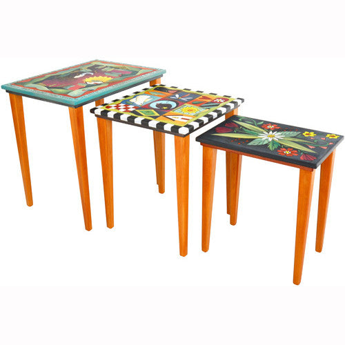 Sticks Nesting Tables END013 D72734a, Artistic Artisan Designer Tables