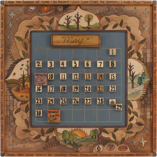 Sticks Perpetual Calendar CAL001-S313856, Artistic Artisan Designer Perpetual Calendars