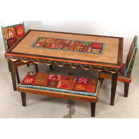 Sticks Rectangular Dining Sticks Rectangular DiningTable with Milled Legs DIN008, DIN10, DIN017, DIN019-S32541, Artistic Artisan Designer Tables