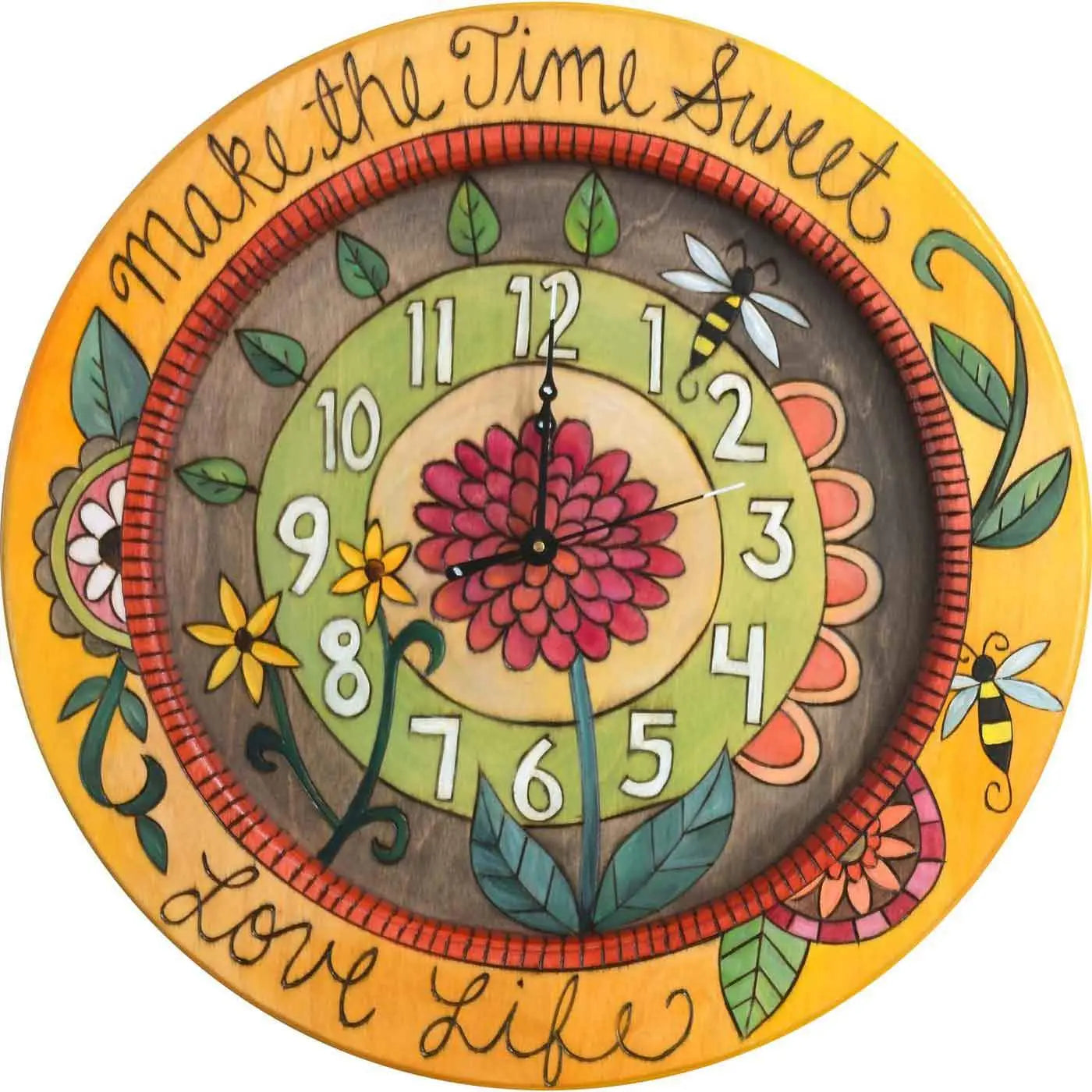 Sticks Round Wall Clock CLK007 CLK015 CLK014 09244 Artistic Artisan Designer Wall Clocks