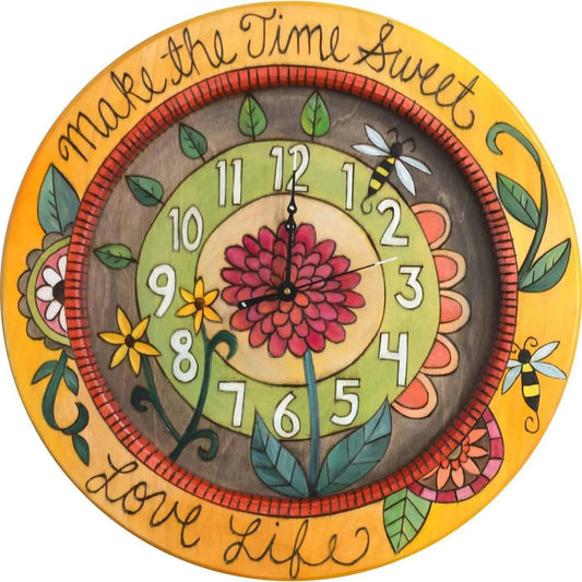 Sticks Round Wall Clock CLK007 CLK015 CLK014 09244 Artistic Artisan Designer Wall Clocks