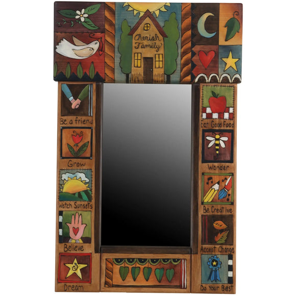 Sticks Square Topped Standard Mirror MIR051, MIR054-S310556, Artistic Artisan Designer Mirrors