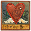 Sticks Plaque Follow Your Heart PLQ001-D73912, Artistic Artisan Designer Plaques Wall Art With Inspiration Words, Phrases, and Sayings