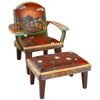 Sticks Friedrichs Chair & Ottoman CHR075, OTT002-D73257, Artistic Artisan Designer Seating and Chairs