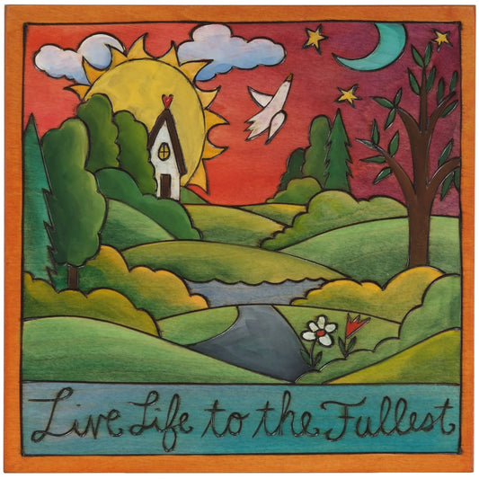 Sticks Plaque Live Life to the Fullest PLQ001-S311660, Artistic Artisan Designer Plaques Wall Art With Inspiration Words, Phrases, and Sayings