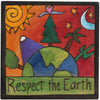 Sticks Respect the Earth Plaque PLQ001-S310034, Artistic Artisan Designer Plaques Wall Art With Inspiration Words, Phrases, and Sayings
