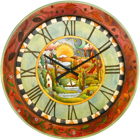 Sticks Round Wall Clock CLK007, CLK014, CLK015, D70994, Artistic Artisan Designer Clocks