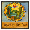 Sticks Plaque Today is the Day PLQ001-D700410, Artistic Artisan Designer Plaques Wall Art With Inspiration Words, Phrases, and Sayings