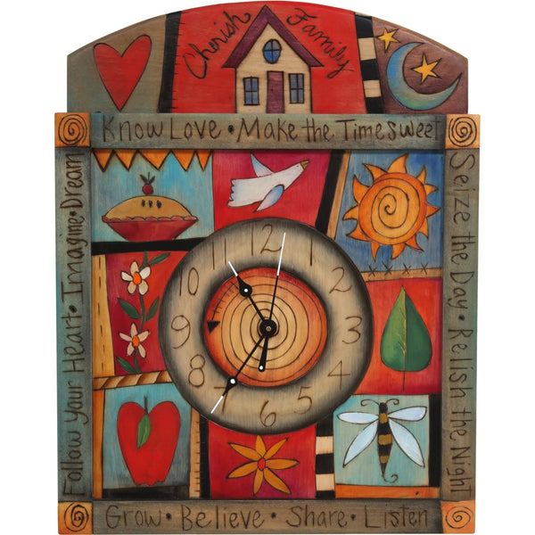 Sticks Wall Clock CLK006, S32166, Artistic Artisan Designer Clocks