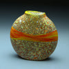 Strata Series in Orange Handblown Glass Vase by Thomas Spake Studios Artisan Handblown Art Glass Vases