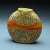 Strata Series in Orange Handblown Glass Vase by Thomas Spake Studios Artisan Handblown Art Glass Vases