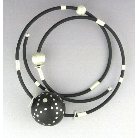 Suzanne Linquist Red Circle Metals Bracelet 10B1, Artistic Artisan Designer Jewelry