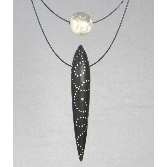 Suzanne Linquist Red Circle Metals Necklace 1N7, Artistic Artisan Designer Jewelry