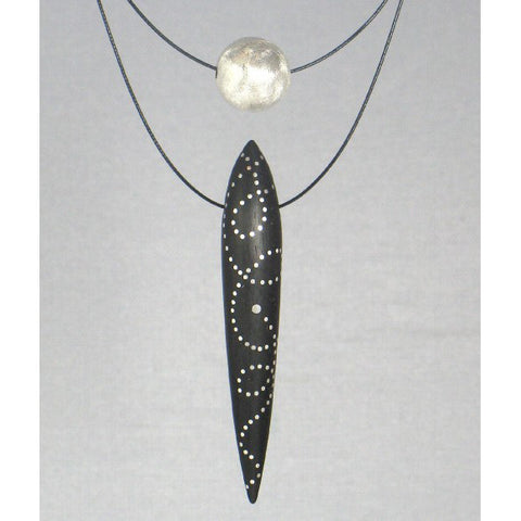 Suzanne Linquist Red Circle Metals Necklace 1N7, Artistic Artisan Designer Jewelry