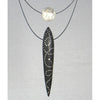 Suzanne Linquist Red Circle Metals Necklace 1N7, Artistic Artisan Designer Jewelry