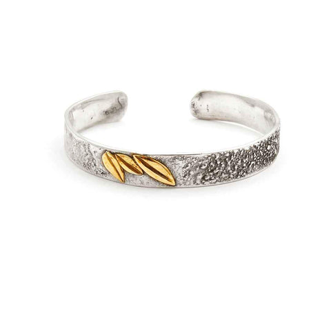 Tamara Kelly Designs Cuff Bracelet with Leaves TKLC105 Wearable Art Jewelry
