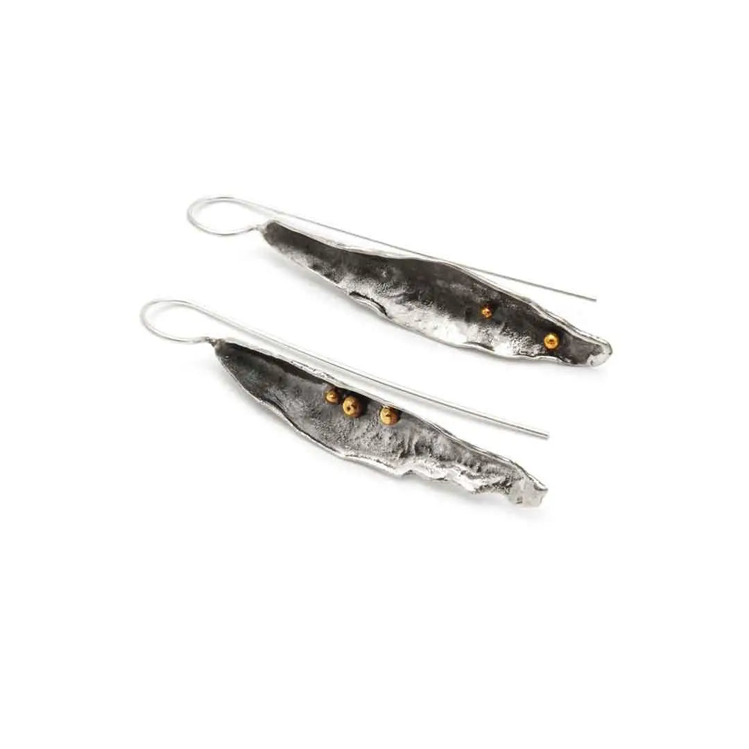 Tamara Kelly Designs Reticulated Bronze Accent Earring TKLE11 Wearable Art Jewelry