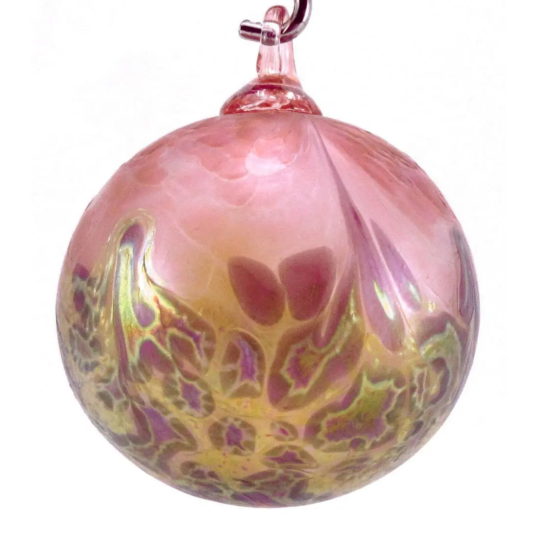 The Furnace Glassworks Alchemy Ornament Shown In Joyful Pink Artisan Handblown Art Glass Ornaments