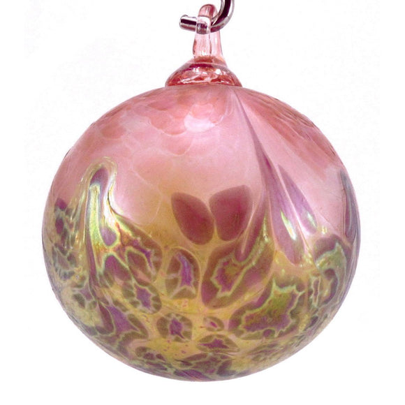 The Furnace Glassworks Alchemy Ornament Shown In Joyful Pink Artisan Handblown Art Glass Ornaments