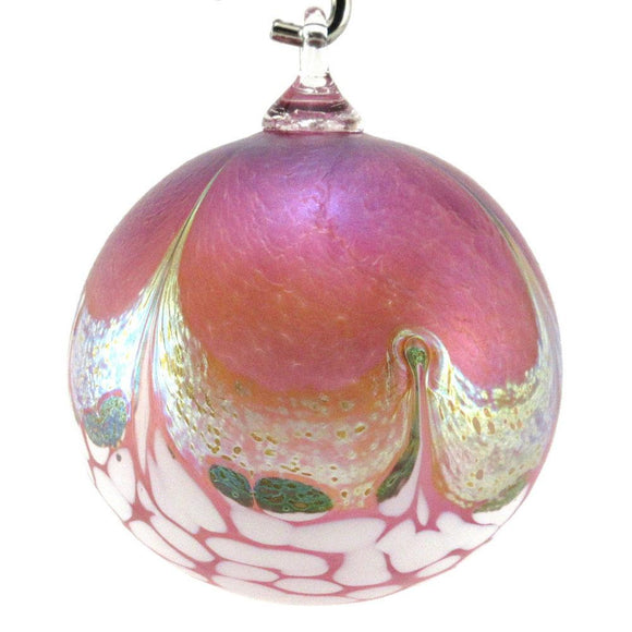 The Furnace Glassworks Artisan3 Ornament Shown In Punch Pink Artisan Handblown Art Glass Ornaments
