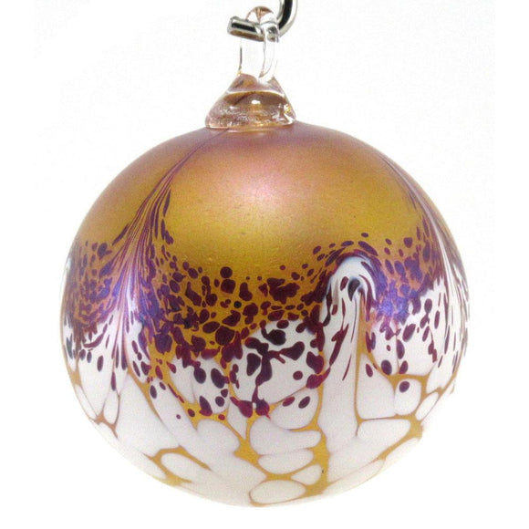 The Furnace Glassworks Artisan4 Ornament Show In Splash Of Gold Artisan Handblown Art Glass Ornaments