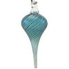 The Furnace Glassworks Frosted Drop Ornament Shown In Frozen Blue Artisan Handblown Art Glass Ornaments
