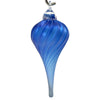 The Furnace Glassworks Frosted Drop Ornament Shown In Marine Artisan Handblown Art Glass Ornaments