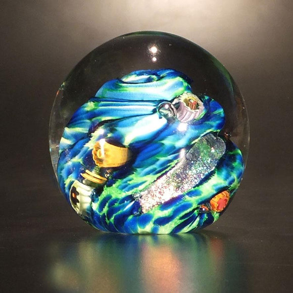 The Glass Forge Monterey Undersea Paperweight Artistic Functional Artisan Handblown Art Glass Paperweights