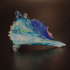 The Glass Forge Seashell Shown In Ruby Blue Nile And Turquoise Artistic Artisan Handblown Art Glass