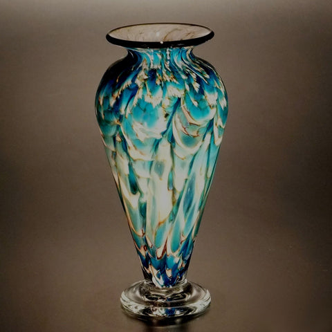 The Glass Forge Vase Shown IN ET Crater DD vase Artistic Functional Artisan Handblown Art Glass Vases