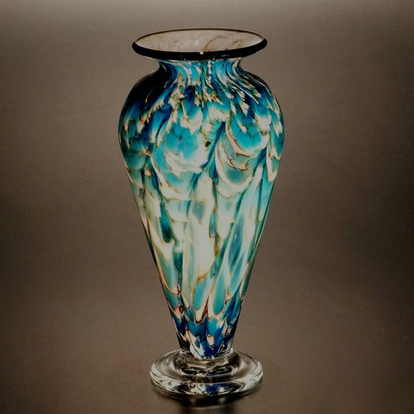 The Glass Forge Vase Shown In Crater DD Artistic Functional Artisan Handblown Art Glass Vases