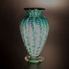 The Glass Forge Vase Shown In Purple Blue Green Artistic Functional Artisan Handblown Art Glass Vases