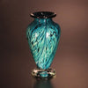 The Glass Forge Vase Shown In Vanilla Lagoon Feather Artistic Functional Artisan Handblown Art Glass Vases
