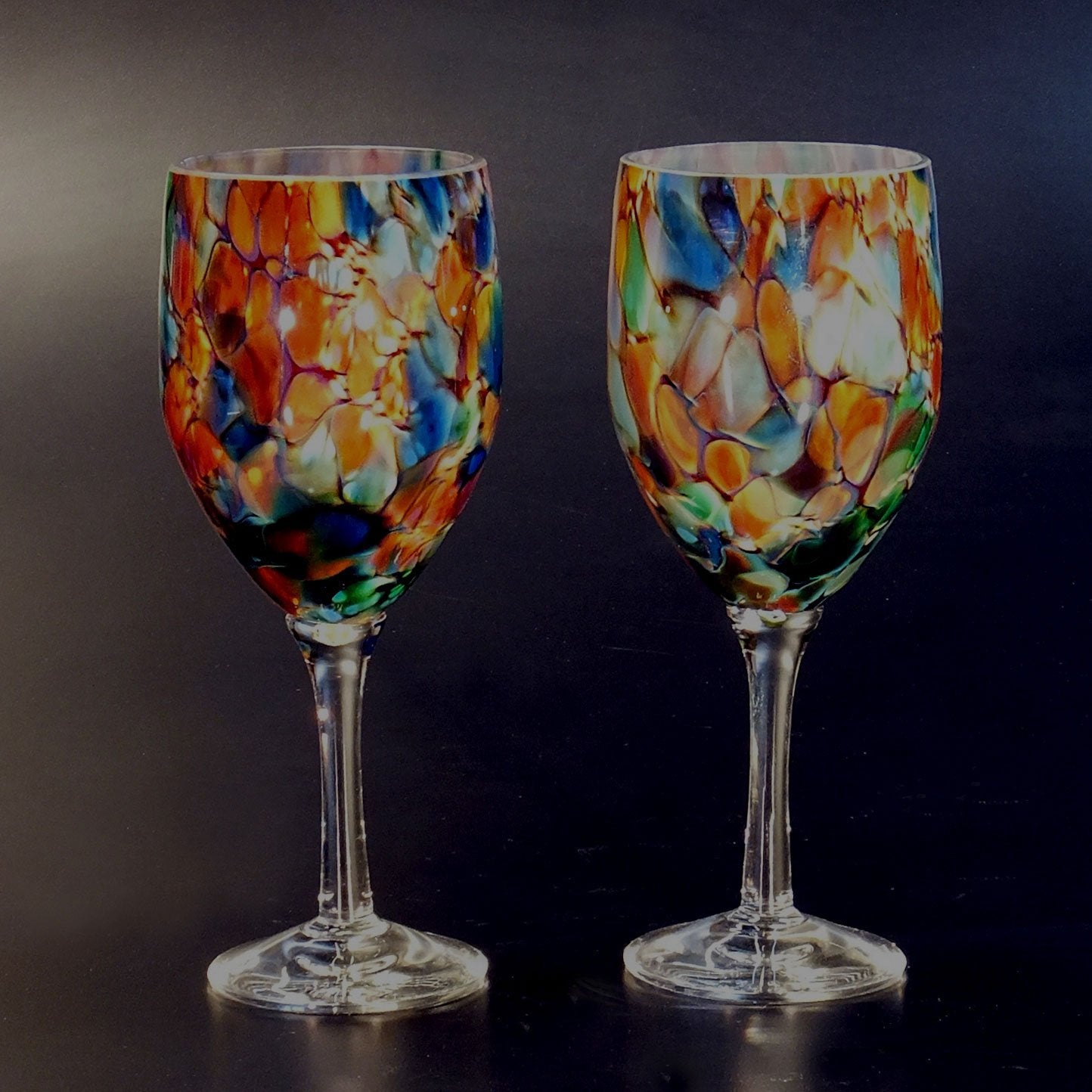 The Glass Forge Wine Glass (Set Of Two) Shown In ET Rainbow Artistic,,  Functional Artisan Handblown Art Glass Barware Drinkware, Handmade in the  USA, Handmade in the USA – Sweetheart Gallery: Contemporary