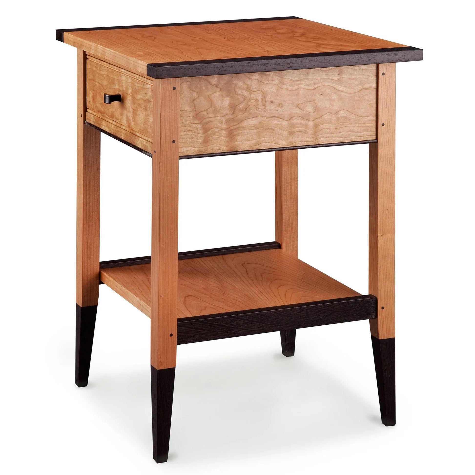 Thomas William Furniture Cherry and Wenge Wood End Table Artistic Artisan Designer End Tables