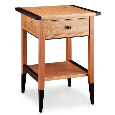 Thomas William Furniture Cherry and Wenge Wood End Table Artistic Artisan Designer End Tables