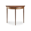 Thomas William Furniture Demilune Black Walnut Side Table, Artistic Artisan Designer Side Tables