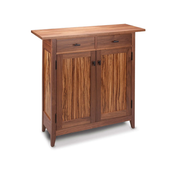 Thomas William Furniture Tom Dumke Zebrawood Two Drawer Side Cabinet 03a Shaker Style Cabinets Furniture