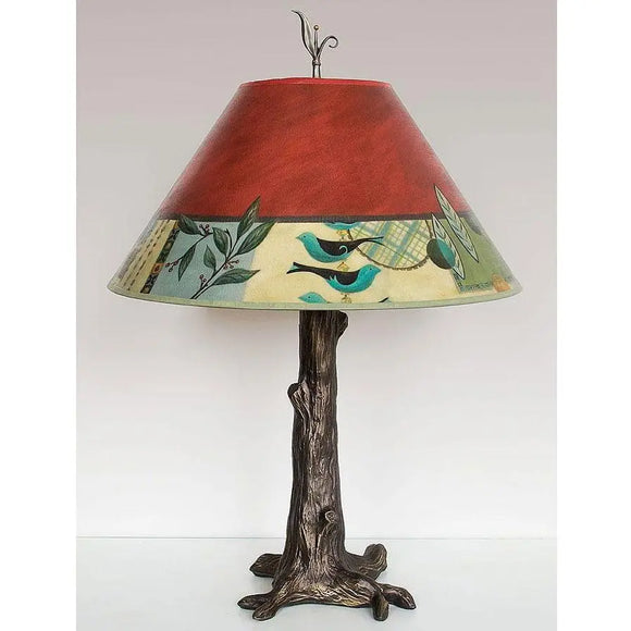 Janna Ugone and Co. Bronze Tree Table Lamp RLG562-TR with Large Conical Shade