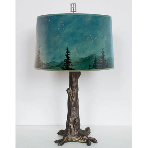 Janna Ugone and Co. Bronze Tree Table Lamp RLG862-TR with Large Drum Shade