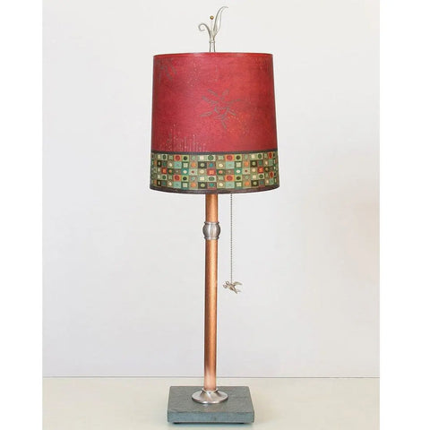 Janna Ugone and Co. Copper Table Lamp RLG810-C with Medium Drum Shade