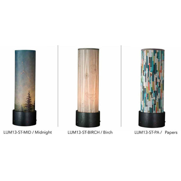 Janna Ugone and Co. Luminaire Accent Lamps with Steel and Copper Base LUM13 Artistic Designer Table Lamps