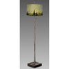 Janna Ugone and Co. Steel Floor Lamp FLG862-ST on Wood with Large Drum Shade