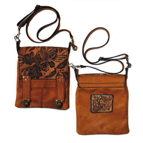 Leeds Handbag in Wildflower Print and Indian River Color by Urban Gypsy Design, Christina Hankins, Artistic Designer Handbags