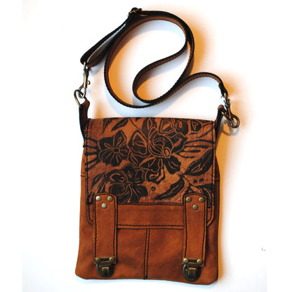 Urban Gypsy Design Leeds Handbag in Wildflower Print and Indian River Color Artisan Designer Handbags